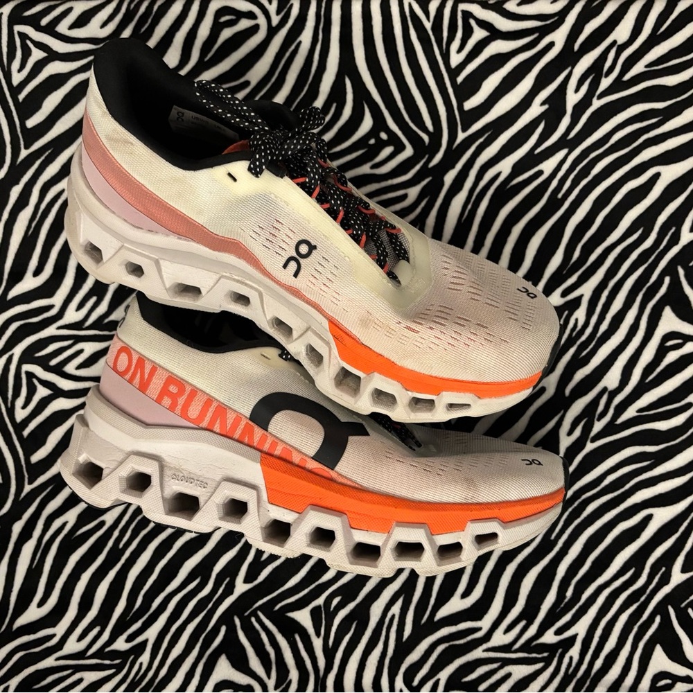 On Running Women's Athletic Shoes - White, Black, Orange